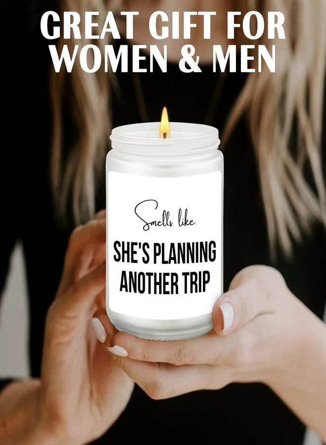 VIISPIRIT Smells Like She's Planning Another Vacation Candle, Traveler Gifts, Spring Summer Vacation Gift for Her, Present for Traveler Friend, World-Traveler Gifts, Funny Wanderlust Gift, Family Trip Present - Image 5